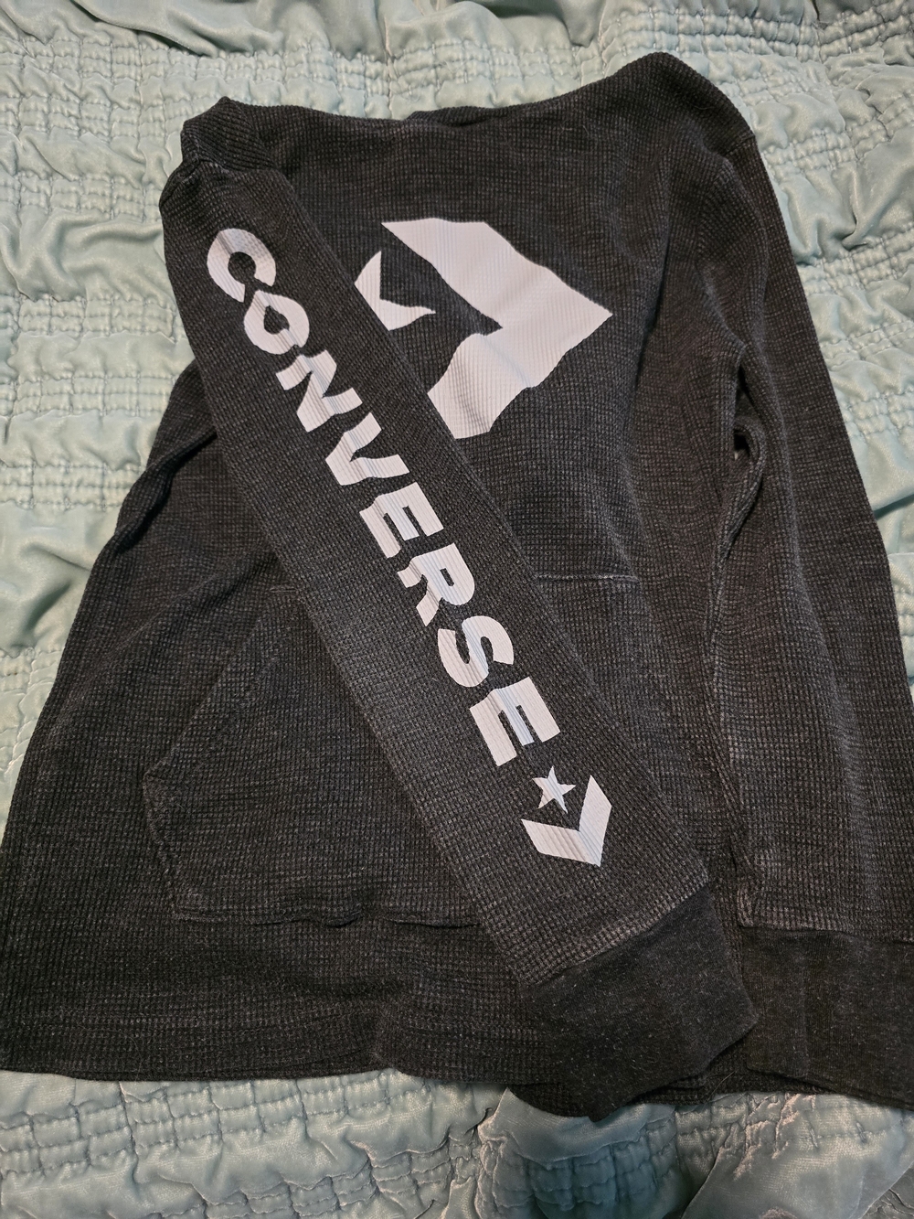 Converse Black Graphic Pullover with Sleeve Logo